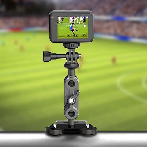 Magnetic Camera Mount with 4 Super Magnets, Universal Metal Surface Mount Sports Video Recording Kit Dual Ball Head & Adjustable Metal Arm for GoPro, Mevo Start, iPhone, DJI Osmo in Saudi Arabia