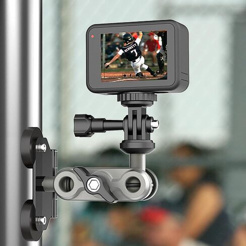 Magnetic Camera Mount with 4 Super Magnets, Universal Metal Surface Mount Sports Video Recording Kit Dual Ball Head & Adjustable Metal Arm for GoPro, Mevo Start, iPhone, DJI Osmo in Saudi Arabia