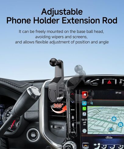 Qi2.2 25W Wireless Charger Car Phone Mount for Dodge Ram 1500 2019-2026 in Saudi Arabia