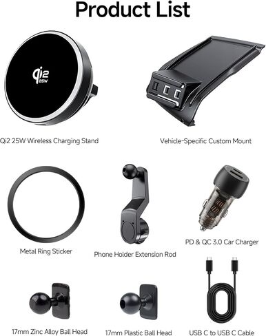 Qi2.2 25W Wireless Charger Car Phone Mount for Dodge Ram 1500 2019-2026 in Saudi Arabia