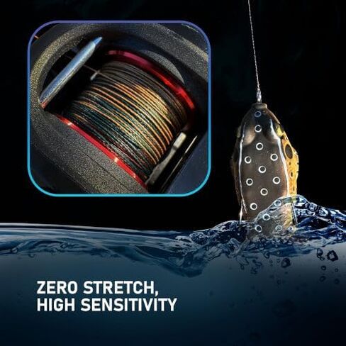 Reaction Tackle Braided Fishing Line - Pro Grade Power Performance for Saltwater or Freshwater Fish - Colored Fishing Line Braid for Extra Visibility in Saudi Arabia