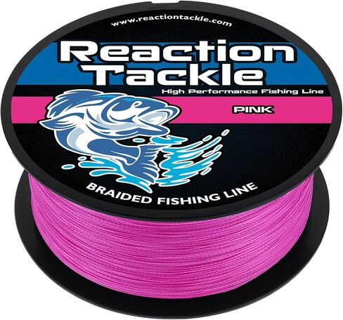 Reaction Tackle Braided Fishing Line - Pro Grade Power Performance for Saltwater or Freshwater Fish - Colored Fishing Line Braid for Extra Visibility in Saudi Arabia