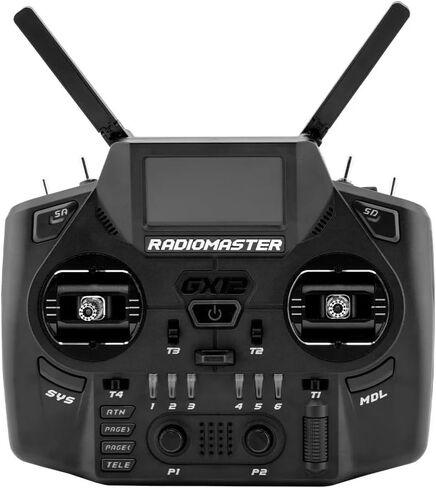 RadioMaster GX12 Dual-Band Radio Controller - ELRS 2.4GHz M2-4.5 - Black in Saudi Arabia