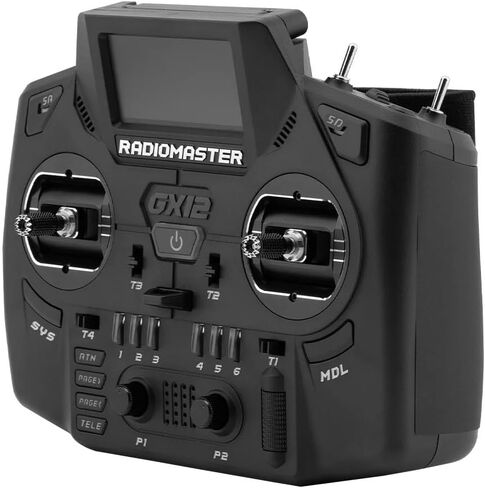 RadioMaster GX12 Dual-Band Radio Controller - ELRS 2.4GHz M2-4.5 - Black in Saudi Arabia
