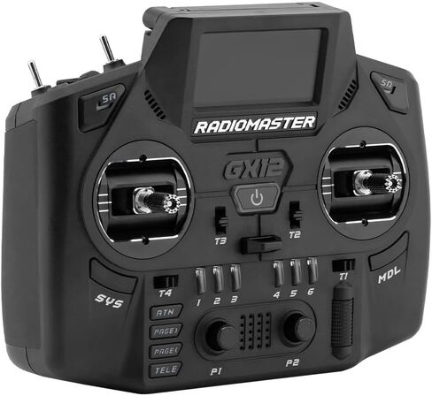 RadioMaster GX12 Dual-Band Radio Controller - ELRS 2.4GHz M2-4.5 - Black in Saudi Arabia
