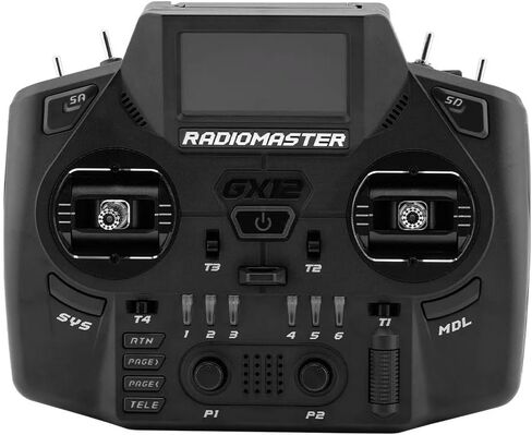 RadioMaster GX12 Dual-Band Radio Controller - ELRS 2.4GHz M2-4.5 - Black in Saudi Arabia