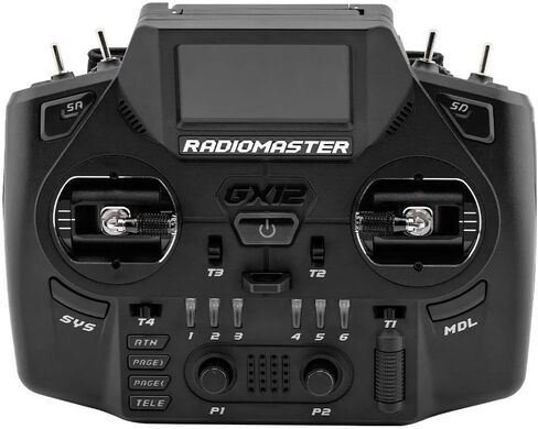 RadioMaster GX12 Dual-Band Radio Controller - ELRS 2.4GHz M2-4.5 - Black in Saudi Arabia