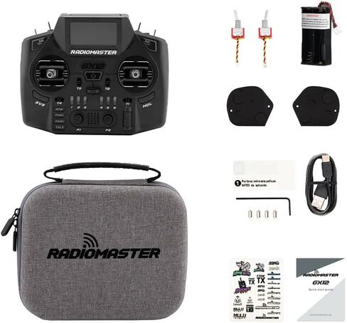 RadioMaster GX12 Dual-Band Radio Controller - ELRS 2.4GHz M2-4.5 - Black in Saudi Arabia