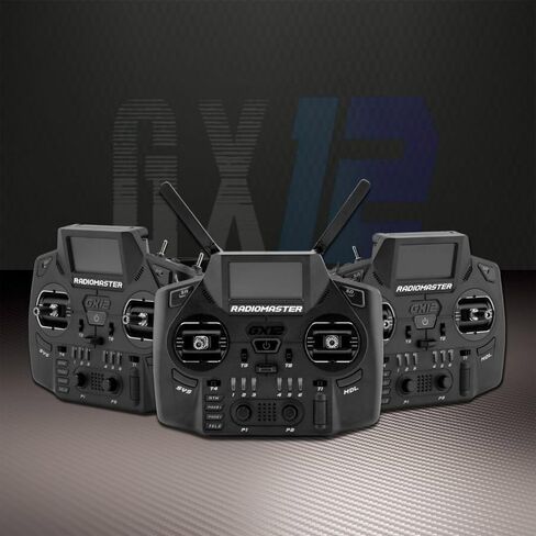 RadioMaster GX12 Dual-Band Radio Controller - ELRS 2.4GHz M2-4.5 - Black in Saudi Arabia