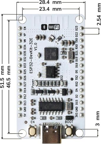 3PCS ESP32 Dev Board, USB-C, Latest ESP32-D0WD-V3 Microcontroller, 4MB Flash, 2.4GHz WiFi & BLE 4.2, Improved Stability & Heat Dissipation, Compatible with Arduino IDE/MicroPython in Saudi Arabia