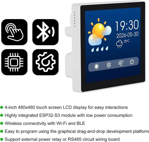 ESP32-S3 4 inch LCD Touch Screen Display 480x480 Development Board in Saudi Arabia