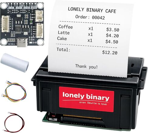 Lonely Binary 58mm Thermal Receipt Printer Kit Type-C for ESP32 & C++ in Saudi Arabia