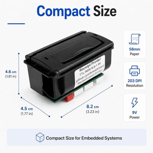 Lonely Binary 58mm Thermal Receipt Printer Kit Type-C for ESP32 & C++ in Saudi Arabia