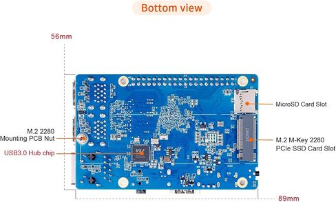 Orange Pi RV 2GB LPDDR4 RISC-V Single Board Computer with StarFive JH7100 4-Core 64-Bit Processor, Wi-Fi 5.0/Bluetooth 5.0, Development Board Run Linux/Debian (8GB) in Saudi Arabia