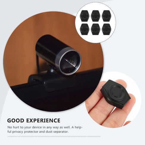 6pcs Black Webcam Privacy Covers for Lens Protection Plastic in Saudi Arabia