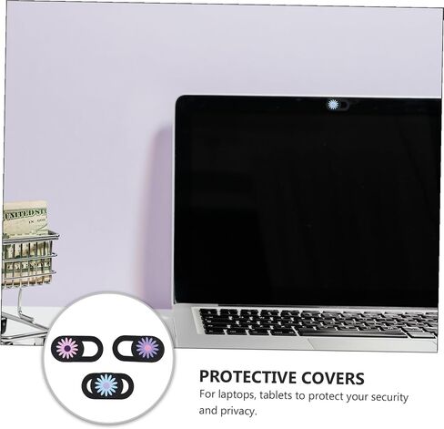 3pcs Webcam Cover Slide Privacy Camera Cover for Laptop Tablet PC with Chrysanthemum Pattern for Online Meeting Protection Random Color in Saudi Arabia