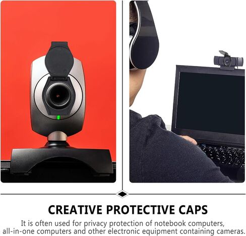 10Pcs Webcam Lens Protective Caps ABS Black for Privacy Protection in Saudi Arabia