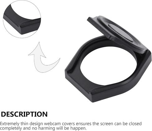 10Pcs Webcam Lens Protective Caps ABS Black for Privacy Protection in Saudi Arabia