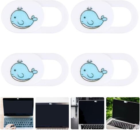 4pcs Whale Pattern Webcam Lens Cover Slide for Laptop Phone in Saudi Arabia