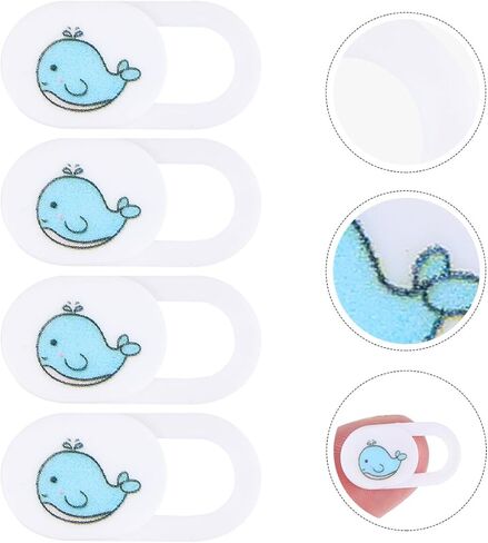 4pcs Whale Pattern Webcam Lens Cover Slide for Laptop Phone in Saudi Arabia