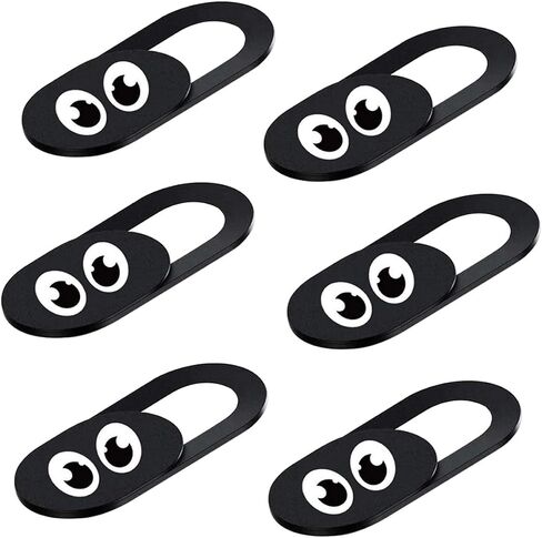 Healeved 6pcs Laptop Mobile Phone Webcam Cover Privacy Protective Slide Anti-Peeping Shutter for Notebooks and Tablets, Black Privacy Protection for Office and Travel in Saudi Arabia