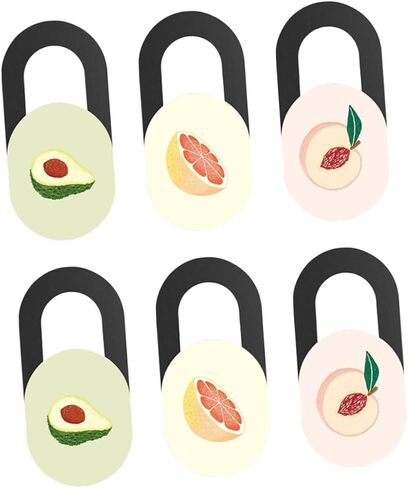 COHEALI 6pcs Webcam Privacy Lens Protector Slide Camera Covers for Laptops, Computers, and Phones – Multi-Color Fruit Design Set for Video Call Privacy and Security in Saudi Arabia