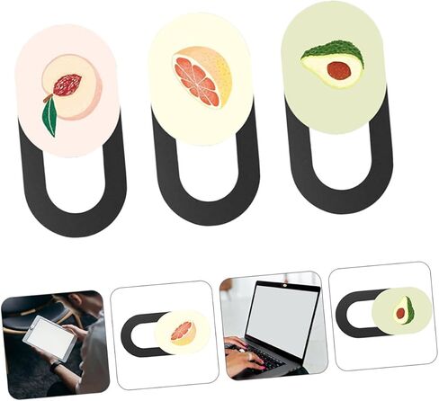 COHEALI 6pcs Webcam Privacy Lens Protector Slide Camera Covers for Laptops, Computers, and Phones – Multi-Color Fruit Design Set for Video Call Privacy and Security in Saudi Arabia