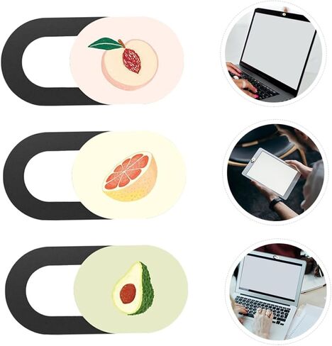 COHEALI 6pcs Webcam Privacy Lens Protector Slide Camera Covers for Laptops, Computers, and Phones – Multi-Color Fruit Design Set for Video Call Privacy and Security in Saudi Arabia