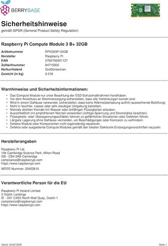 Raspberry Pi CM3+/32GB in Saudi Arabia