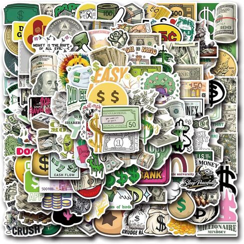 120pcs Money Stickers for Planner for Adults, for Water Bottle - Money Sign, Symbol Stickers, Party Supplies- Gift for Women & Men in Saudi Arabia