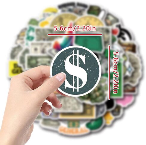 120pcs Money Stickers for Planner for Adults, for Water Bottle - Money Sign, Symbol Stickers, Party Supplies- Gift for Women & Men in Saudi Arabia