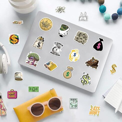 120pcs Money Stickers for Planner for Adults, for Water Bottle - Money Sign, Symbol Stickers, Party Supplies- Gift for Women & Men in Saudi Arabia