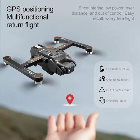 GPS Drone with 4K Camera for Adults, Auto Return, Quadcopter with Brushless Motor Professional Drone, Max Speed 16m/s,40 Mins Flight With 2 Batteries, Lightweight and Foldable for Adults, Beginner in Saudi Arabia