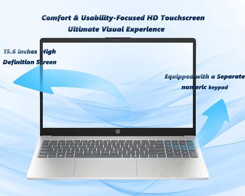 Customized Premium HP 15.6" HD Touch Laptop, i3 CPU, 8GB, 256GB, Windows 11 in Saudi Arabia