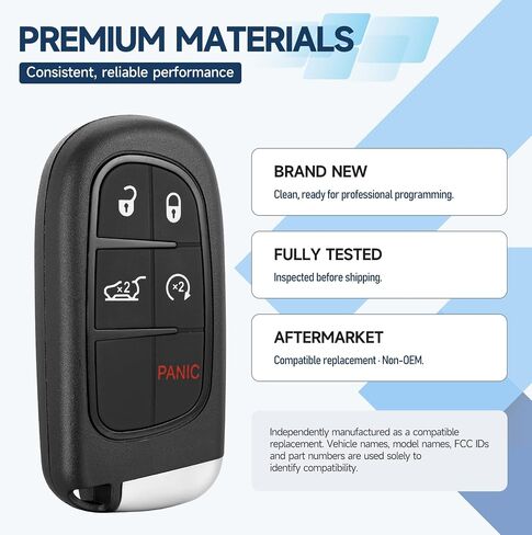 Keyless Entry Remote Key Fob for Jeep Cherokee,Cherokee KL 2014 2015 2016 2017 2018 2019 2020 2021 Replacement Car Key GQ4-54T 68141580 433MHz 4A in Saudi Arabia