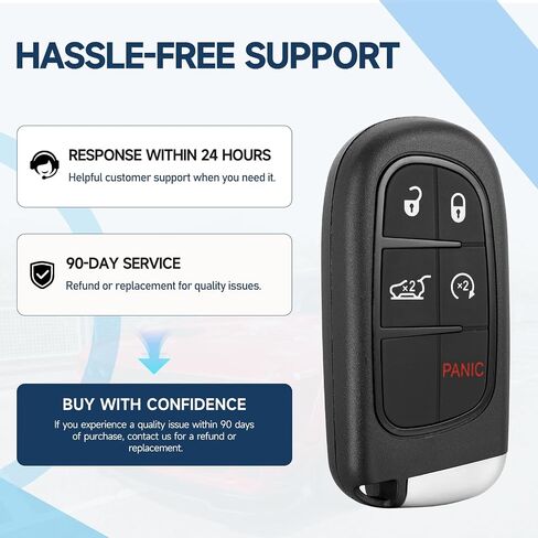 Keyless Entry Remote Key Fob for Jeep Cherokee,Cherokee KL 2014 2015 2016 2017 2018 2019 2020 2021 Replacement Car Key GQ4-54T 68141580 433MHz 4A in Saudi Arabia