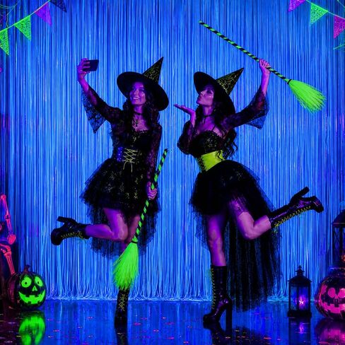 Mega-L Glow in The Dark Party Supplies 2 Pack Neon Halloween Photo Backdrop in Saudi Arabia