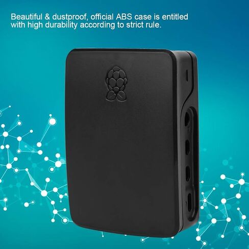 Official ABS Protective Case for 4B Shell with Precise Cutouts Snap in Design High Temperature Durable Lightweight Cover for 4 Model B Black Red White Red Options (Black) in Saudi Arabia