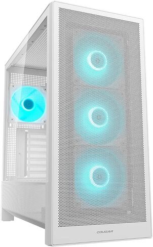 COUGAR MX230, ATX MidTower Case, 400mm GPU Supported, Pre-Installed 4x120mm PWM ARGB Front Fans, Maximum10 Fans, Mesh-Integrated Front Panel, USB 3.2 Type-C, Supports 360mm AIO (Black) in Saudi Arabia