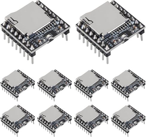 4Pcs Mini MP3 Voice Decode Board TF Card U-Disk IO Serial Port AD Module for DFPlayer Code Arduino, Raspberry Pi, ESP32, STM32 Audio Playback Decoding Board in Saudi Arabia