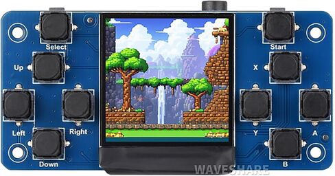 GamePi13 Game Console Onboard 1.3inch LCD 240 × 240 Resolution for Raspberry Pi / RP2040-PiZero, with ST7789 Driver Chip SPI Interface 12 Customizable Buttons, Board Only (Retro Gaming) in Saudi Arabia