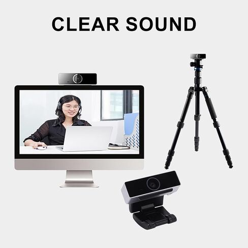 ASHATA 1080P HD Webcam with Microphone, USB Plug and Play in Saudi Arabia