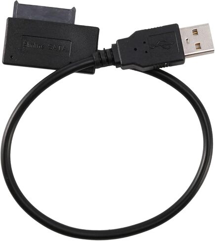 USB 2.0 to Mini Sata II 7+6 13Pin Adapter Converter Cable for Laptop CD/DVD ROM Slimline Drive in Saudi Arabia