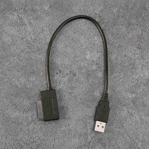 USB 2.0 to Mini Sata II 7+6 13Pin Adapter Converter Cable for Laptop CD/DVD ROM Slimline Drive in Saudi Arabia