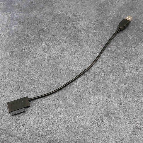 USB 2.0 to Mini Sata II 7+6 13Pin Adapter Converter Cable for Laptop CD/DVD ROM Slimline Drive in Saudi Arabia