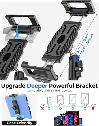 Metal Skid Steer Tablet Mount, Heavy Duty Handlebar Tablet Holder in Saudi Arabia