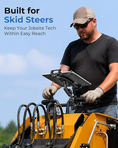 Metal Skid Steer Tablet Mount, Heavy Duty Handlebar Tablet Holder in Saudi Arabia
