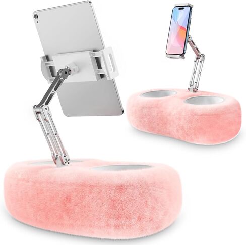 CreaDream Tablet Kindle Stand Pillow 2025 ترقية، حامل وسادة iPad قابل للتعديل مع 2 وعاء للوجبات الخفيفة لكرسي أريكة السرير، متوافق مع الكمبيوتر اللوحي 4.7 بوصة - 13 بوصة، iPad، iPhone، Kindle in Kuwait