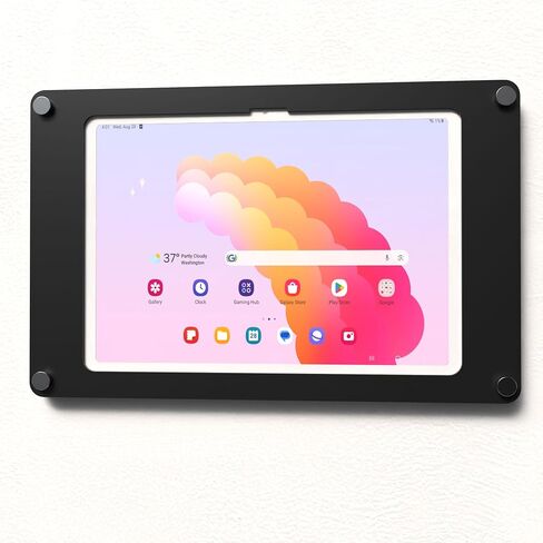 Acrylic Wall Mount Floating Frameless Display with Metal Standoff for Lenovo TAB Tablet (Black, Idea TAB Plus 12.1) in Saudi Arabia