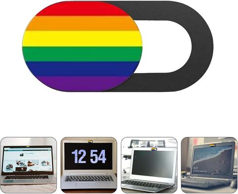 DOITOOL 3pcs Webcam Cover Set for Laptop Tablet Computer, Rainbow Stripe Privacy Covers for Desktop and Portable Devices, Protective Lens Guard in Saudi Arabia